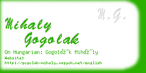 mihaly gogolak business card
